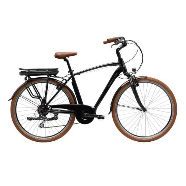 Bicicletta Cicli Adriatica E-Bike E-City New Age Man 28" 7V Nero Lucido