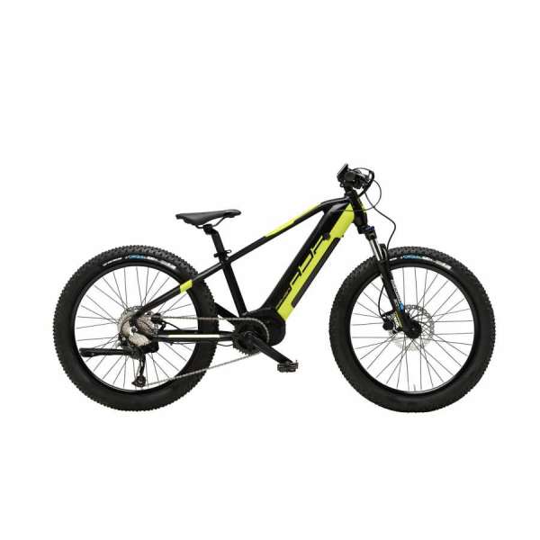 Bicicletta Cicli Adriatica E-Bike MTB Rayon 24" 8V Nero Opaco / Giallo Fluo