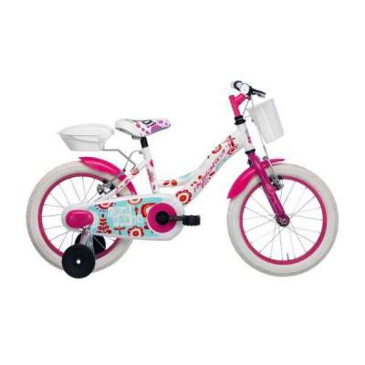 Bicicletta Cicli Adriatica Junior Girl 16" 1V Bianco Fucsia