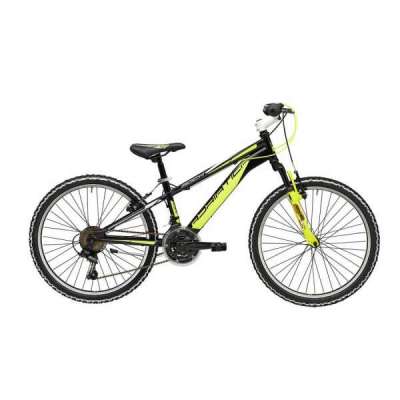 Bicicletta Cicli Adriatica MTB Junior Rock 24" 18V Nero Opaco / Giallo Fluo