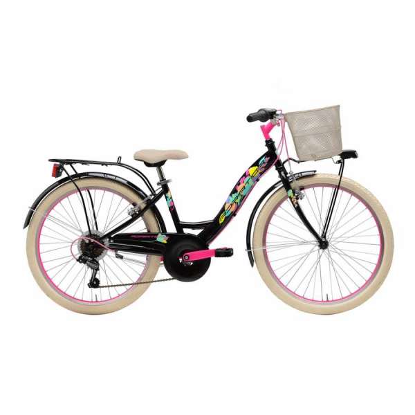 Bicicletta Cicli Adriatica Junior CTB 24" 1V Nero Fucsia