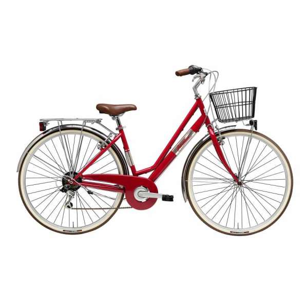 Bicicletta Cicli Adriatica Vintage Panarea Donna 28" 6V Rosso