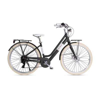 Bicicletta Via Veneto E-Bike Victoria 28” 7 Speed VVE66L Nero Polvere di Caffè (Opaco)