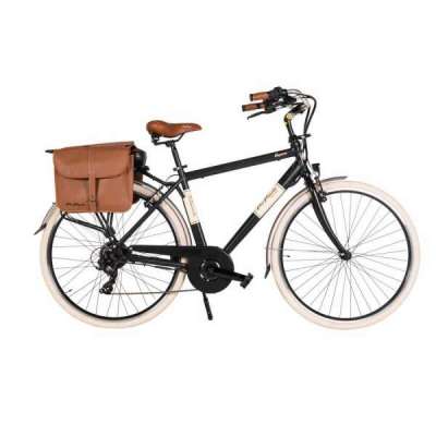 Bicicletta Via Veneto Elegance E-bike Man 28” 6 Speed VVE60M Nero Polvere di Caffè (Opaco)