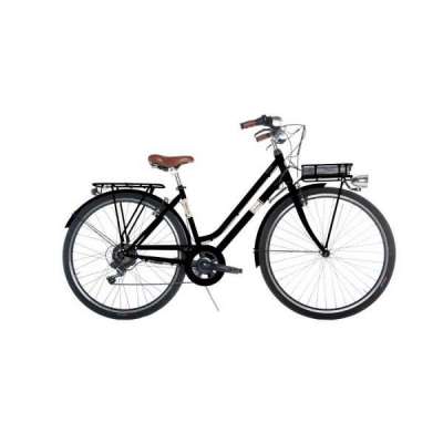 Bicicletta Via Veneto Incanto E-bike Lady 28&rdquo; 6 Speed VVE28L Nero polvere di caff&egrave;