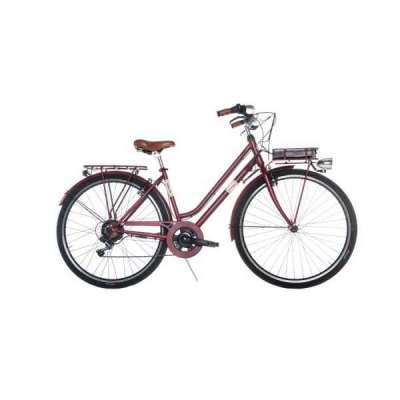 Bicicletta Via Veneto Incanto E-bike Lady 28&rdquo; 6 Speed VVE28L Rosso cuore di Dama 