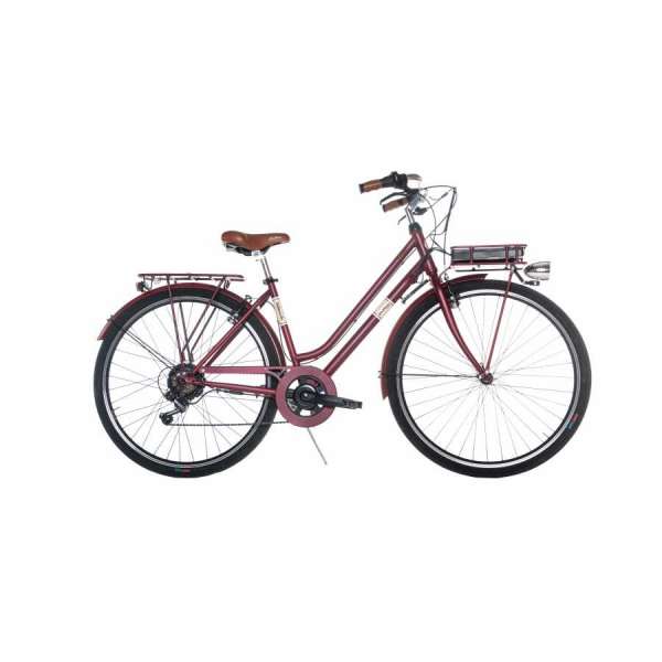 Bicicletta Via Veneto Incanto E-bike Lady 28&rdquo; 6 Speed VVE28L Rosso cuore di Dama 