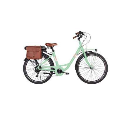 Bicicletta Via Veneto Nanci E-bike Lady 26&rdquo; 6 Speed VVE26L Verde Giulietta 