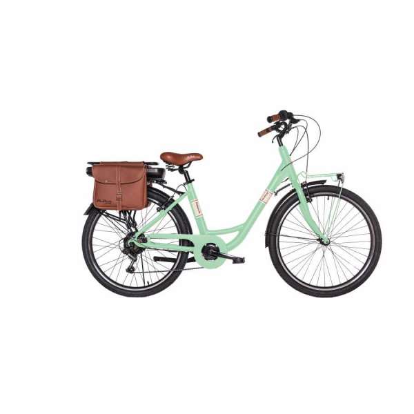 Bicicletta Via Veneto Nanci E-bike Lady 26&rdquo; 6 Speed VVE26L Verde Giulietta 